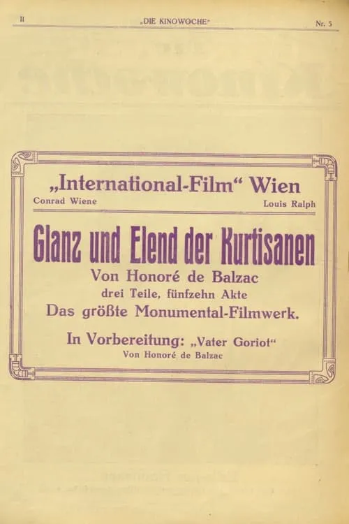 Glanz und Elend der Kurtisanen (movie)